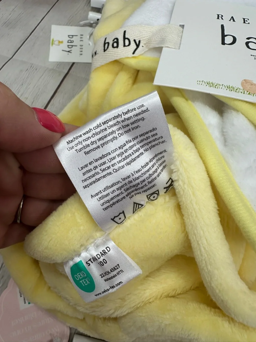 NWT Rae Dunn Yellow Baby Plush Blanket 1st easter unisex plush Chick lovie